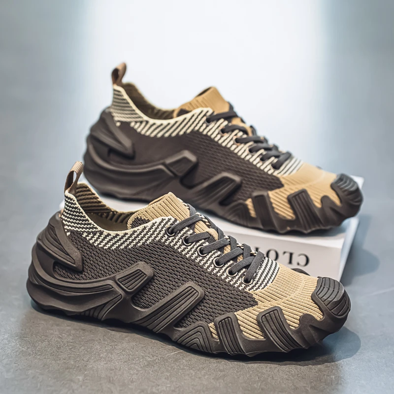 【高品质】男鞋2025秋季新款透气飞织休闲运动鞋轻便软底耐磨流光风