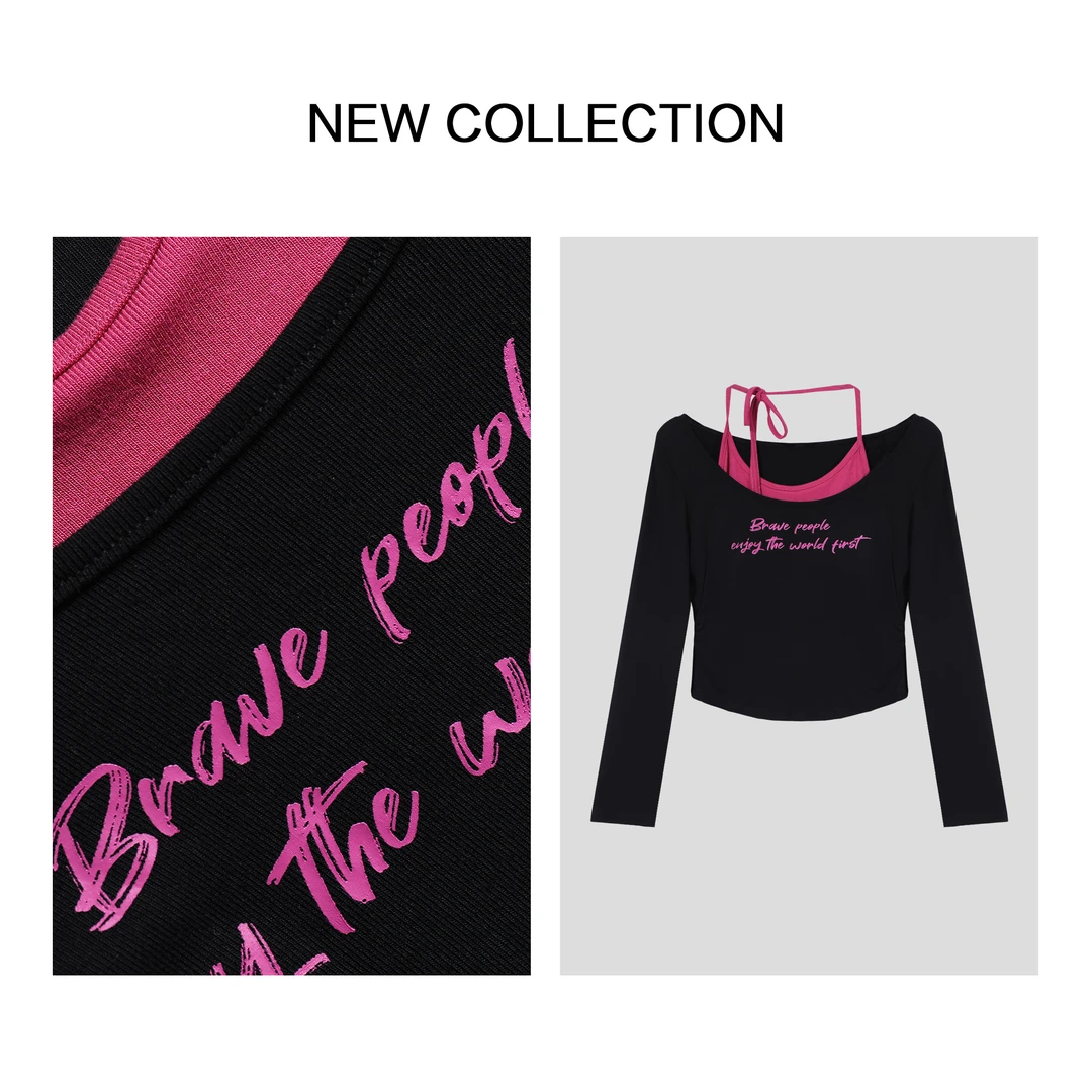 【龙哥专属】T3F39009B 女士潮流辣妹T恤 3049