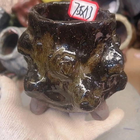粗陶花盆手工花盆