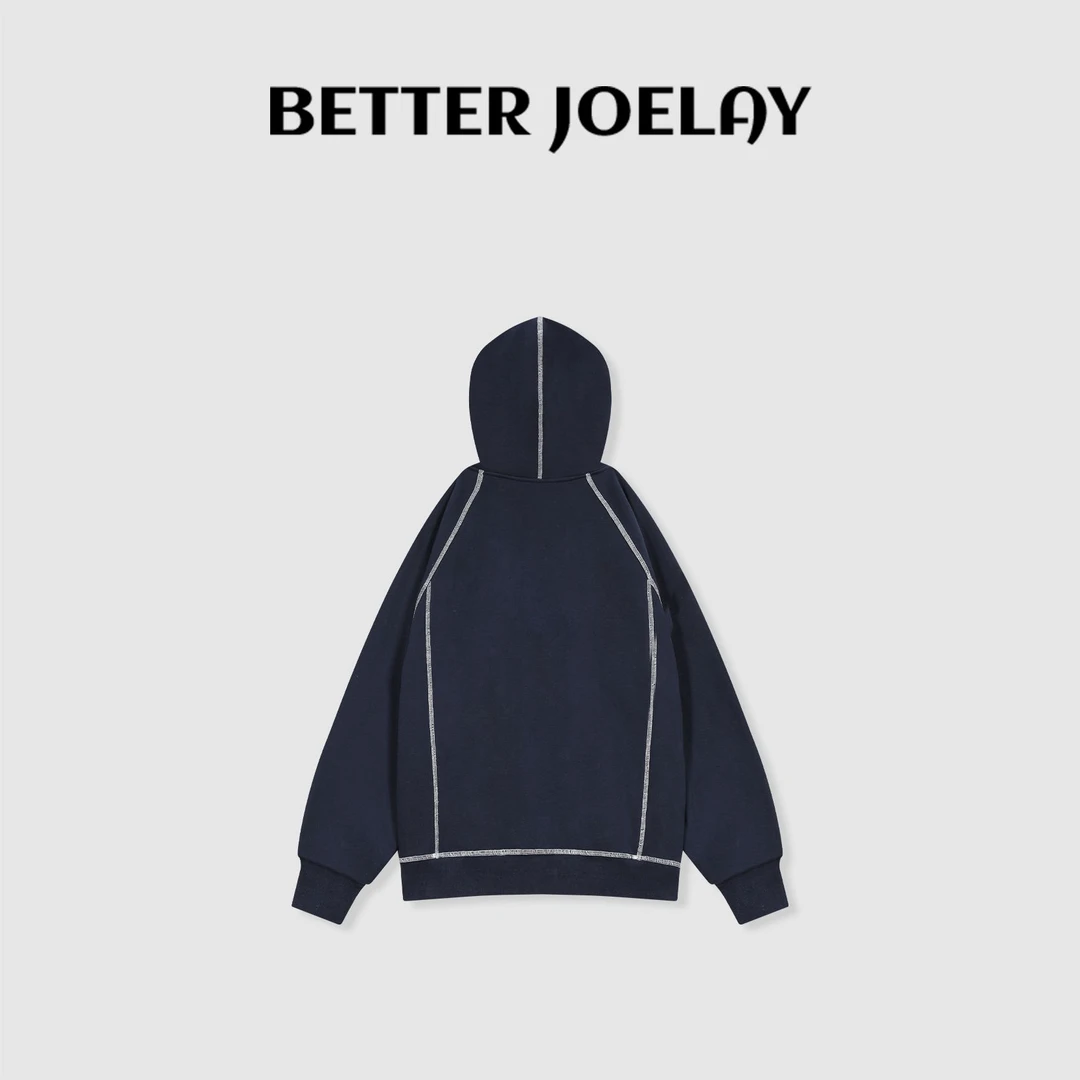 BETTERJOELAY -加厚【时光之旅】时尚休闲开衫卫衣百搭运动风Z7520