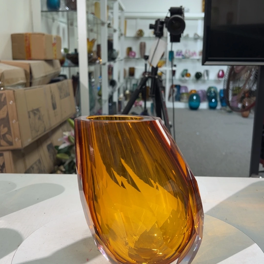 幻彩琉璃花瓶纯手工制品18高度