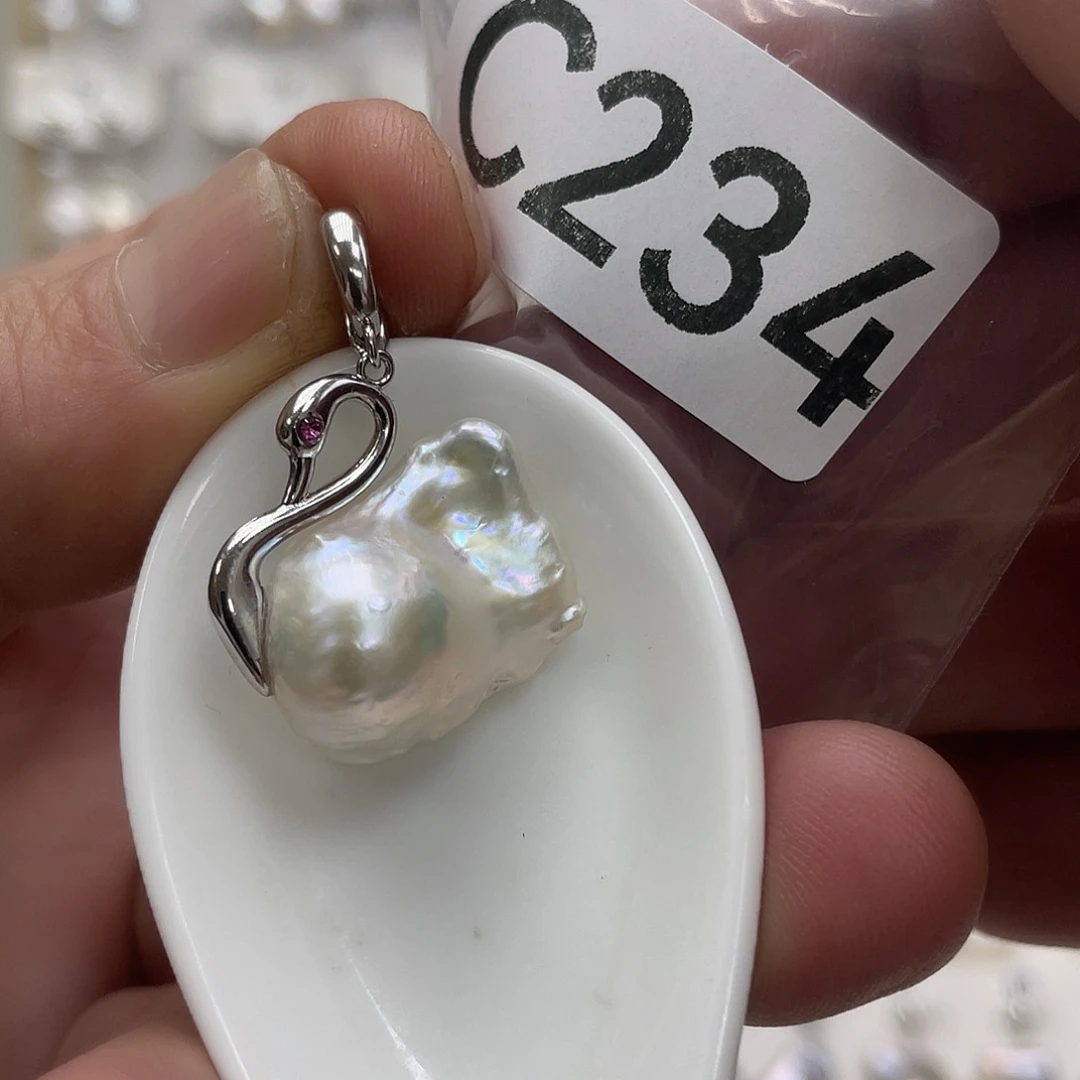 淡水珍珠颈饰银S925镶嵌