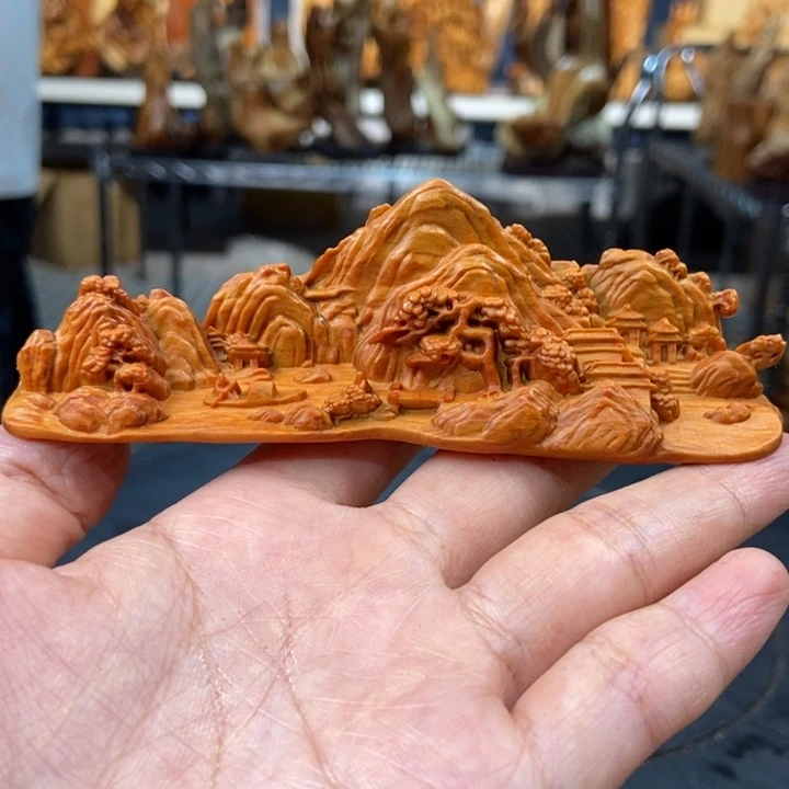 柏木（崖柏）手把件山水