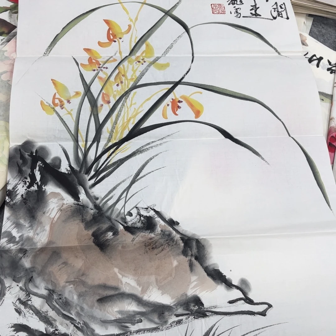 国画纯手绘无边框作品纯手绘无边框作品