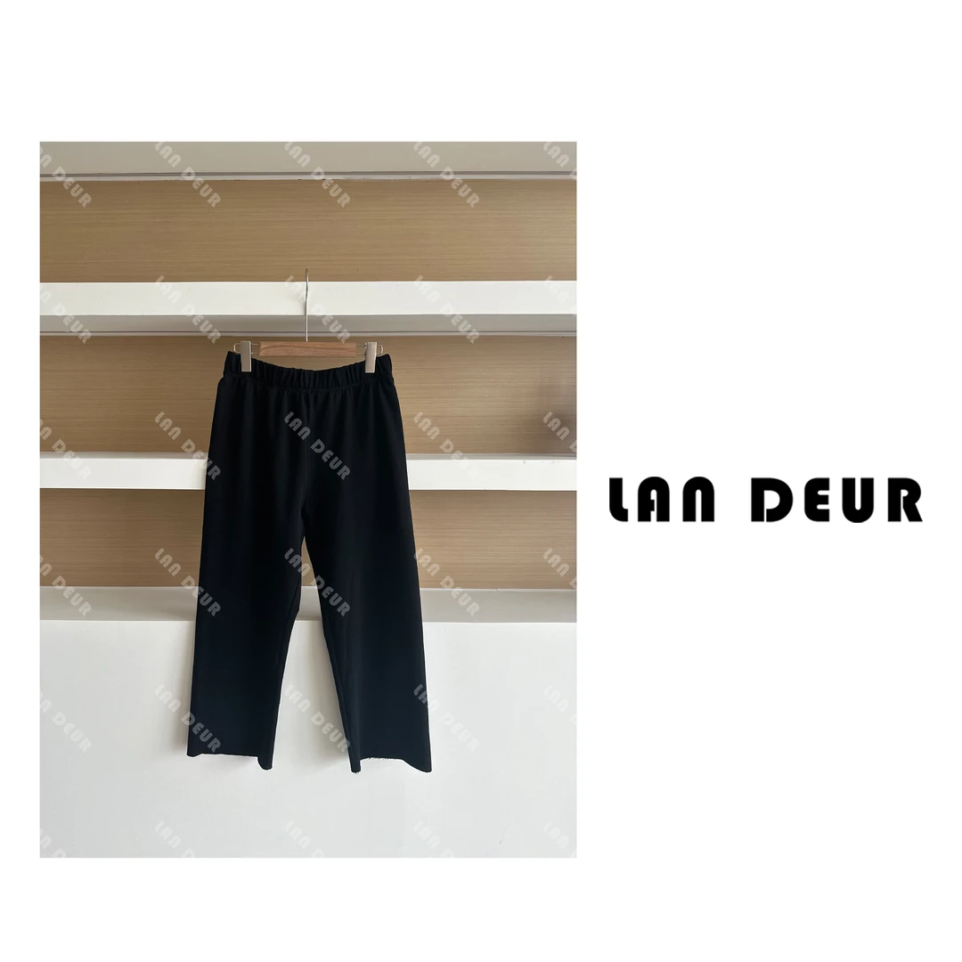 【英伦午后】裤型超好时尚休闲气质显瘦垂感黑色直筒九分裤子女