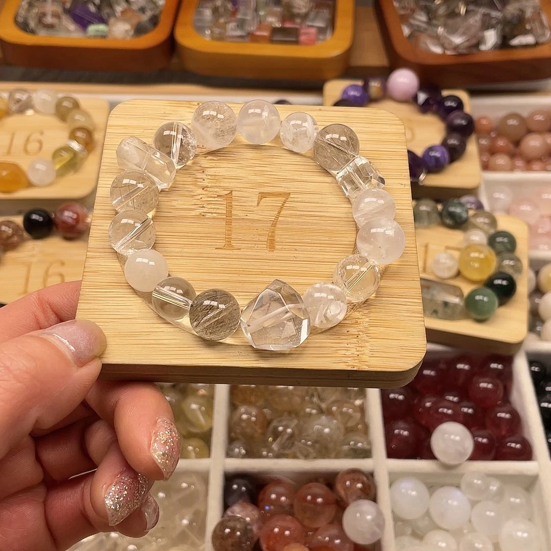 烟晶手链合金?****?水晶