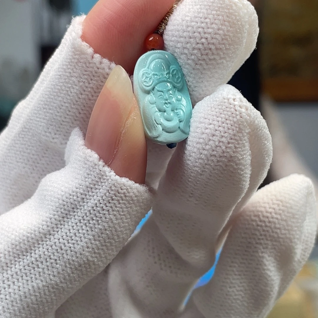 绿松石未镶嵌挂件