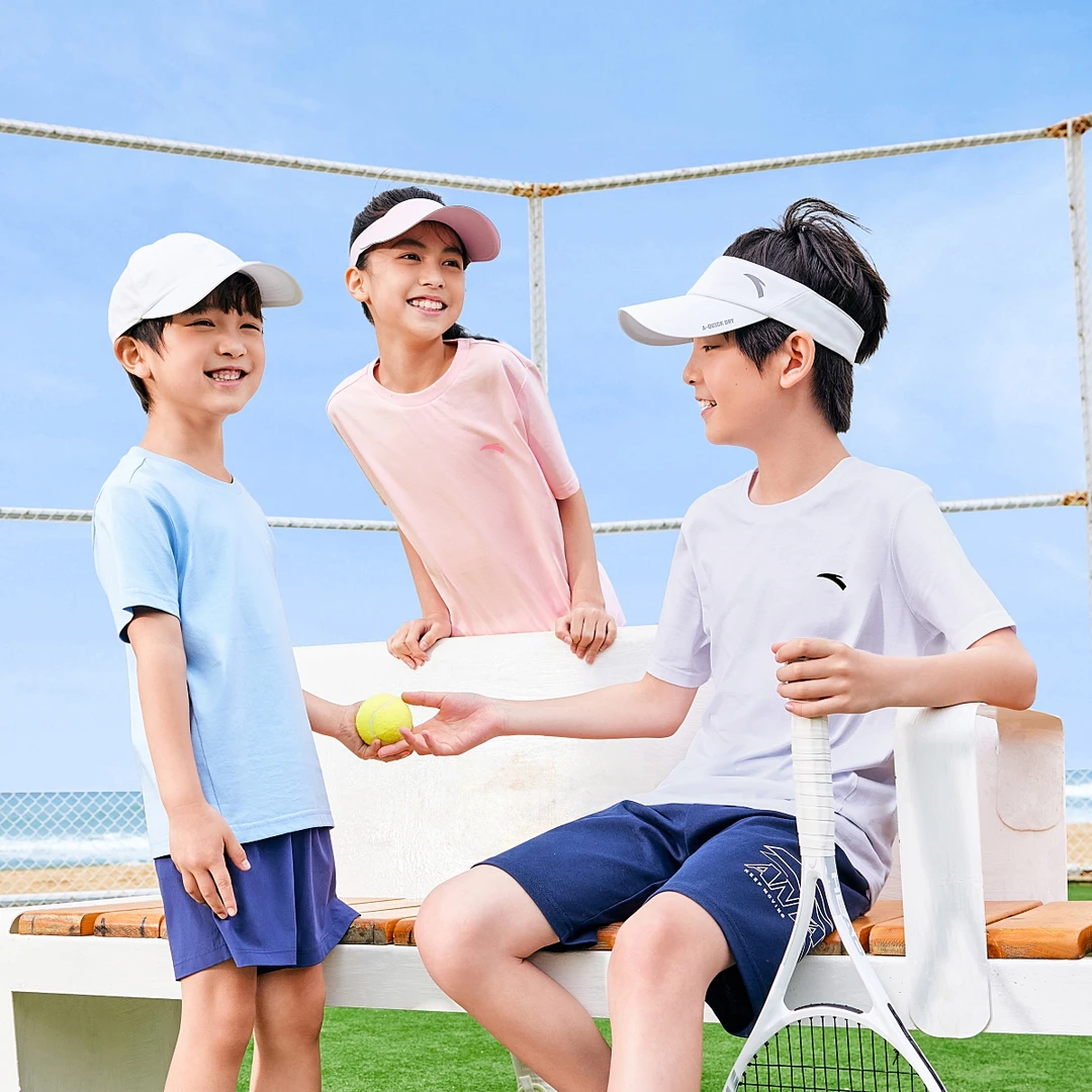 【金拐子】7106安踏儿童男女童青少年纯棉圆领短袖