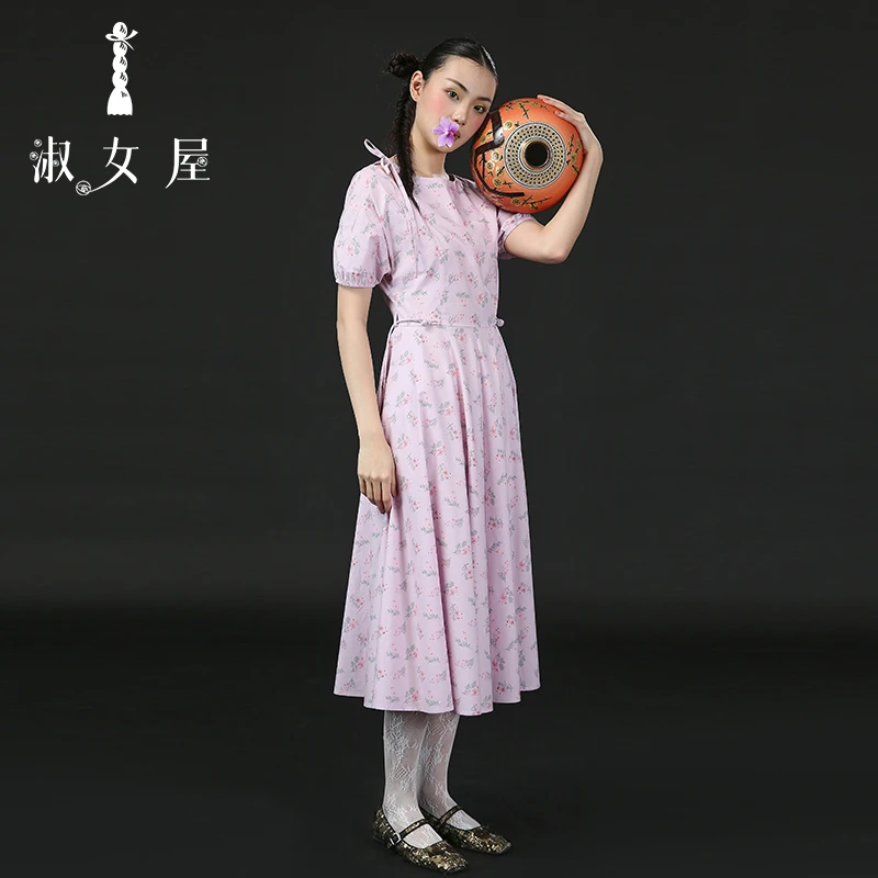 淑女屋官方旗舰店船领镂空小众设计时尚淑女风公主裙连衣裙2024夏