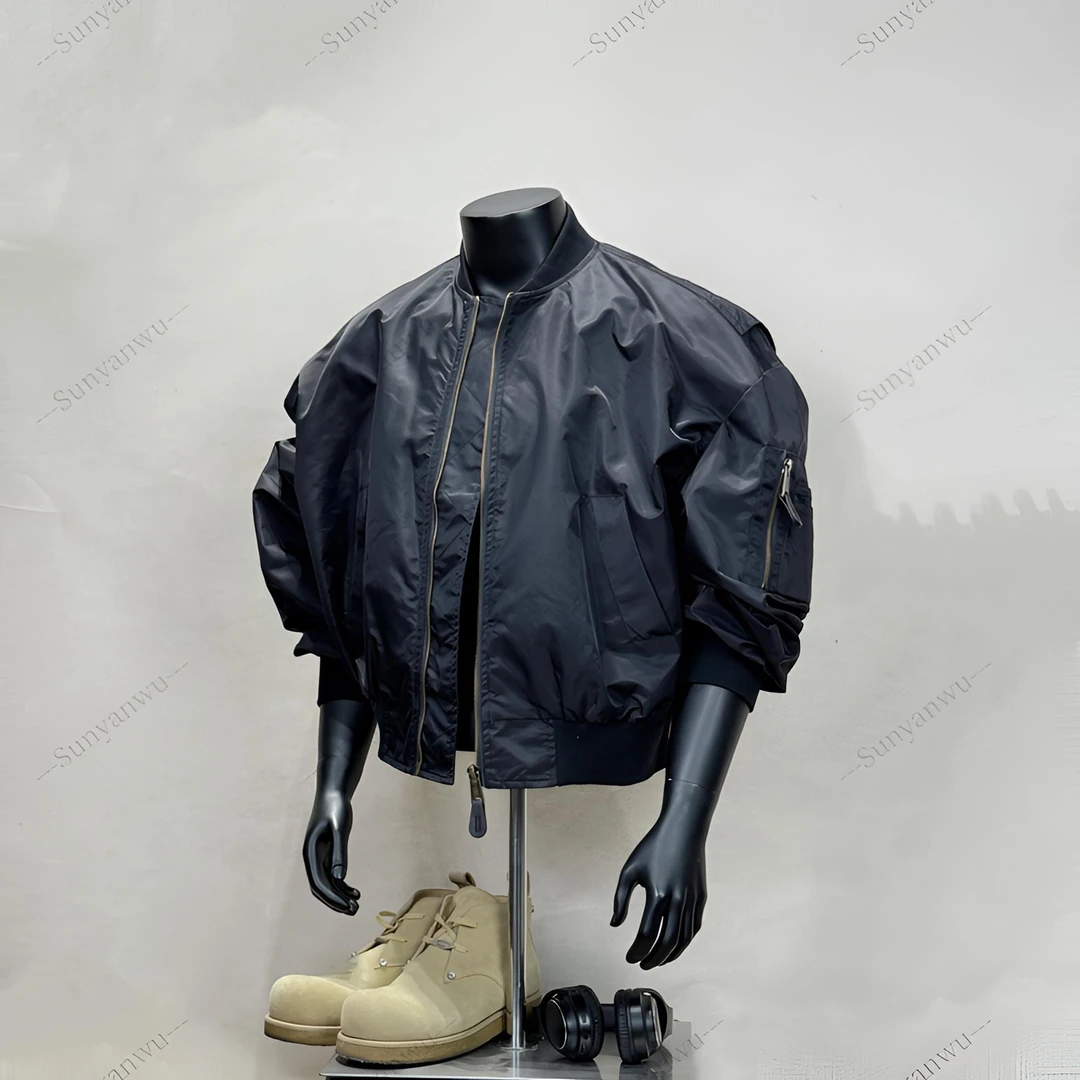 Sunyanwu  美式MA1飞行夹克廓形立领活页短宽显壮尼龙夹克外套秋