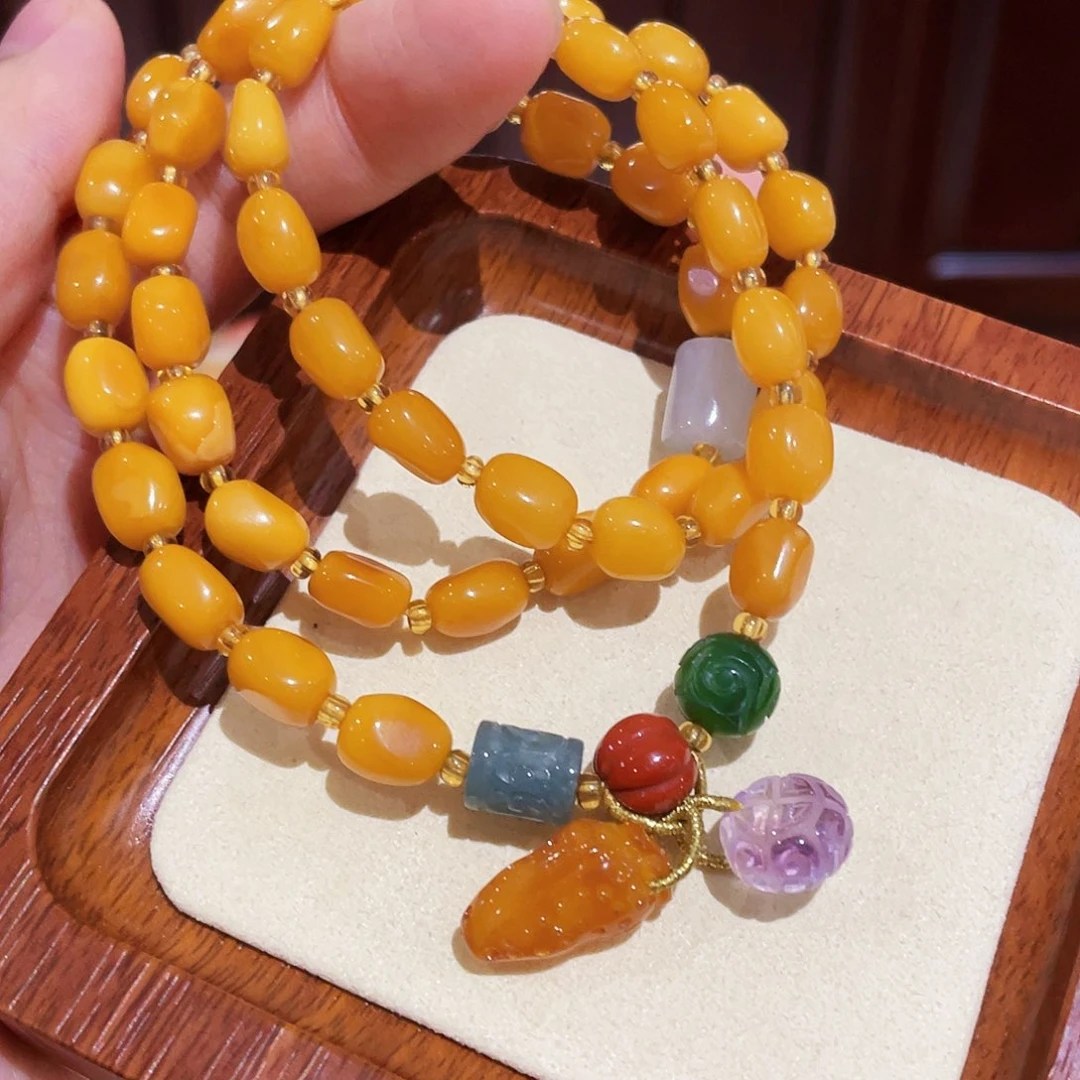 蜜蜡手链未镶嵌手串