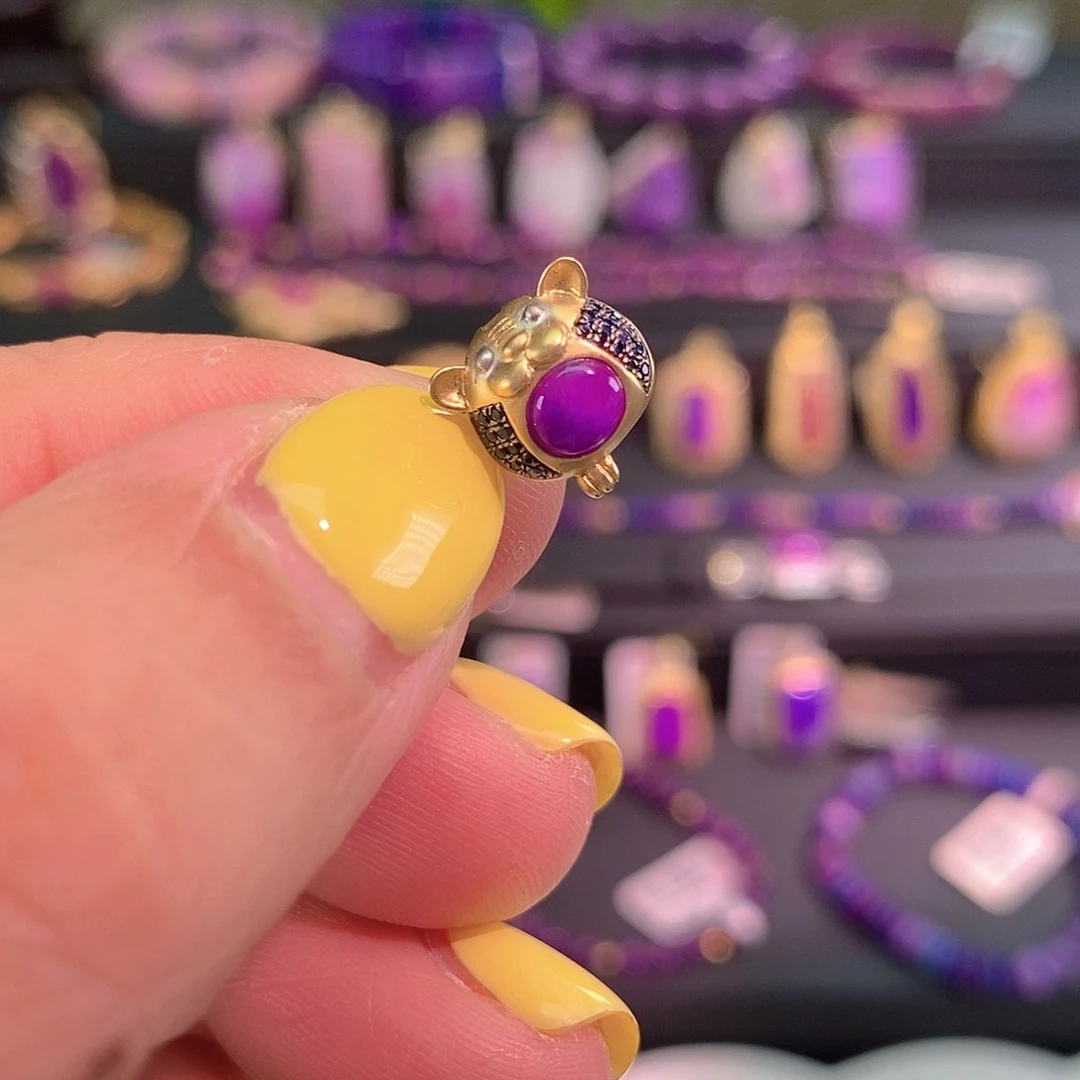 18K金镶嵌苏纪石（舒俱来）吊坠(不含链)