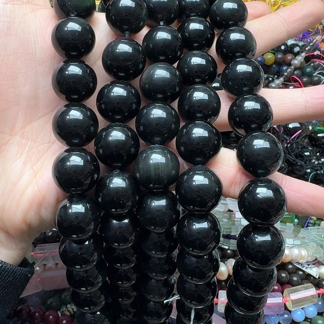 玛瑙/玉髓合金珠宝半成品一条18mm双眼彩耀