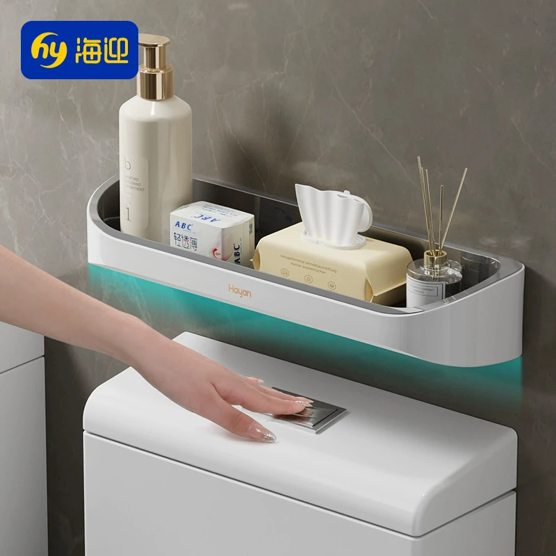 马桶置物架上方卫生间浴室壁挂多功能免打孔洗漱台坐便器收纳架子