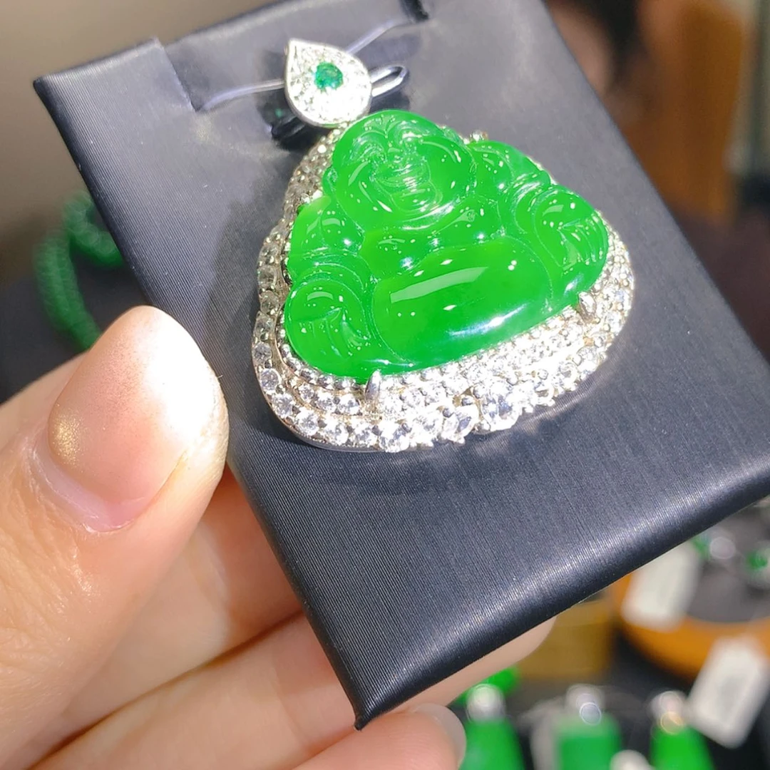 【闪购商品】颈饰银S925镶嵌翡翠9柒姐