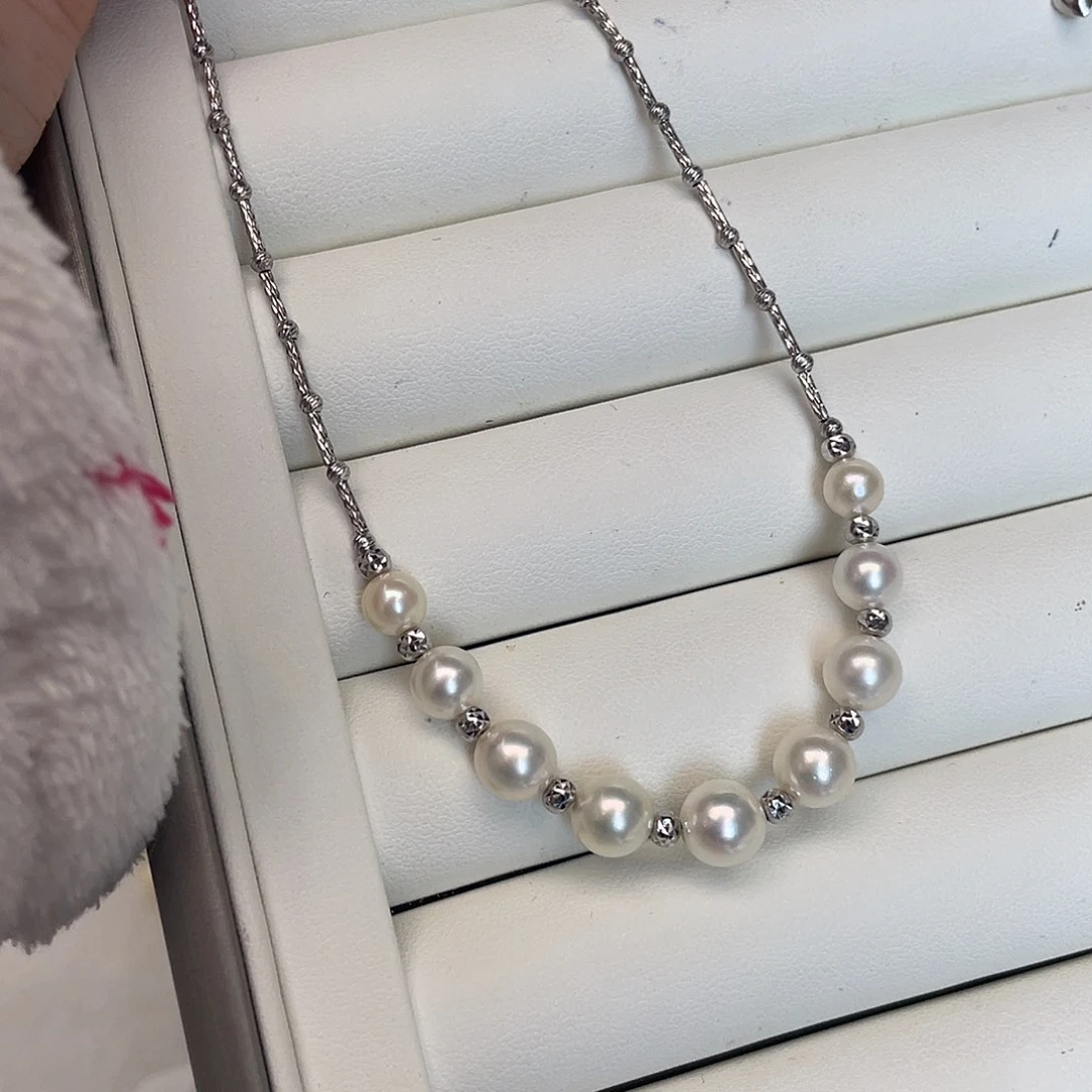 颈饰银S925镶嵌海水珍珠