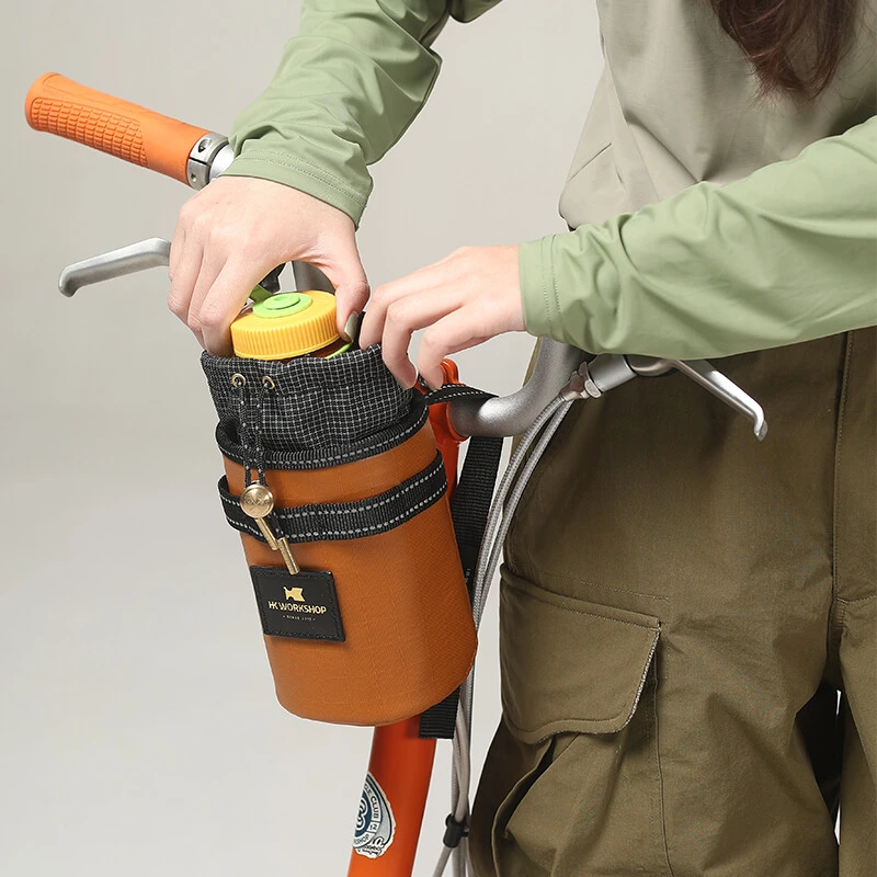 小布自行车水杯套配件适用brompton车头折叠车把水壶包