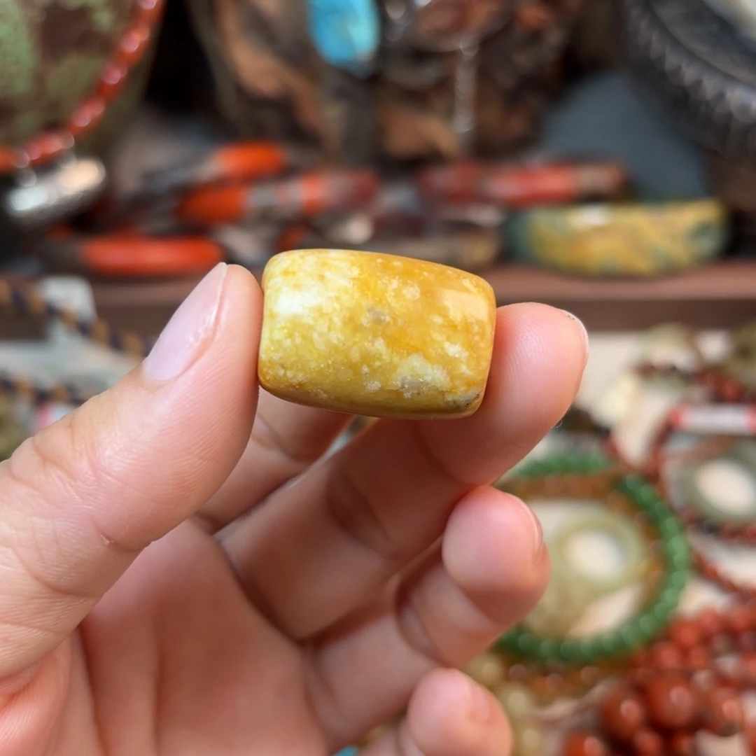 岫岩河磨玉（透闪石质玉）颈饰未镶嵌幸*兴