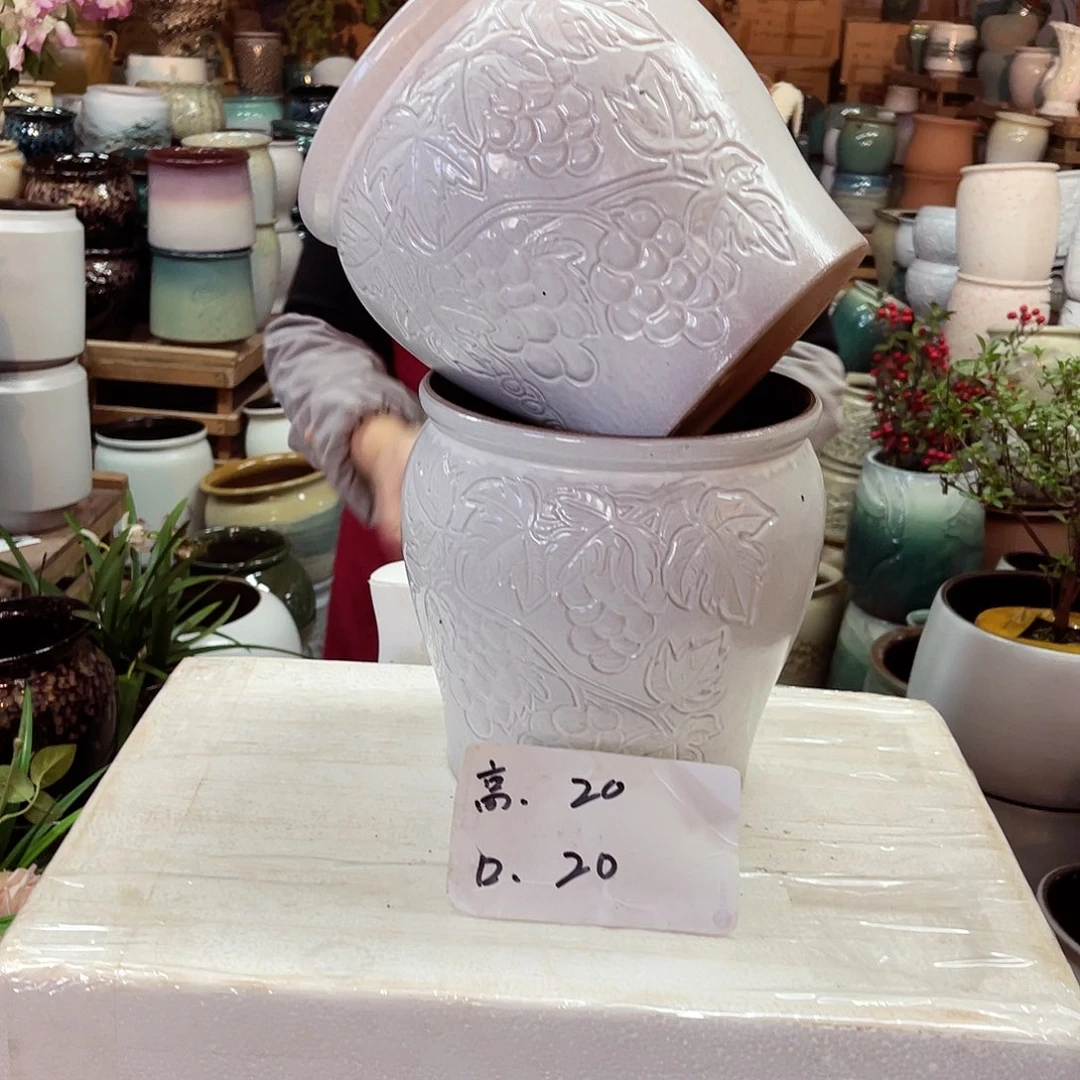 紫砂花盆高度20口径20