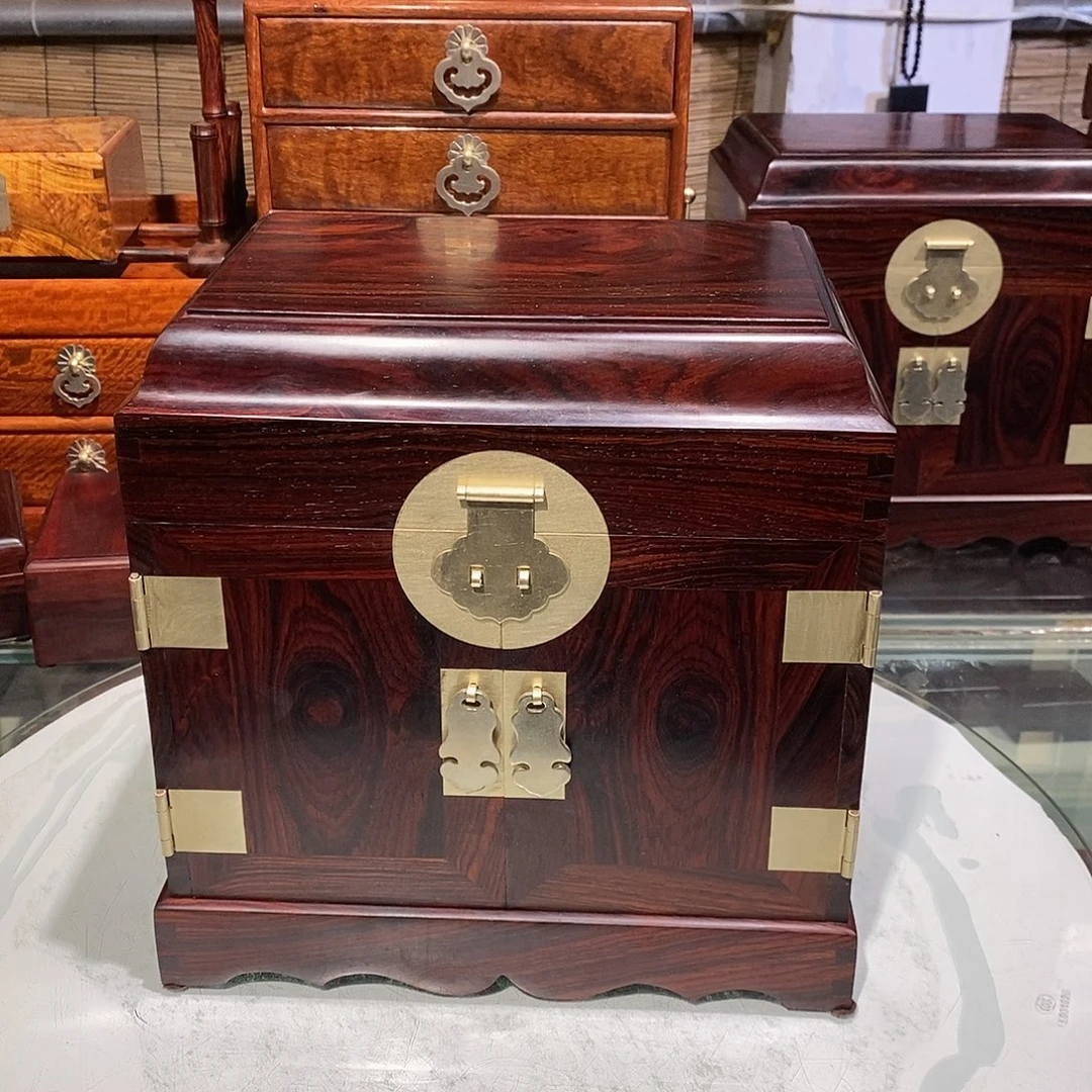 微凹黄檀（南美大红酸枝）独板官箱25/18/25