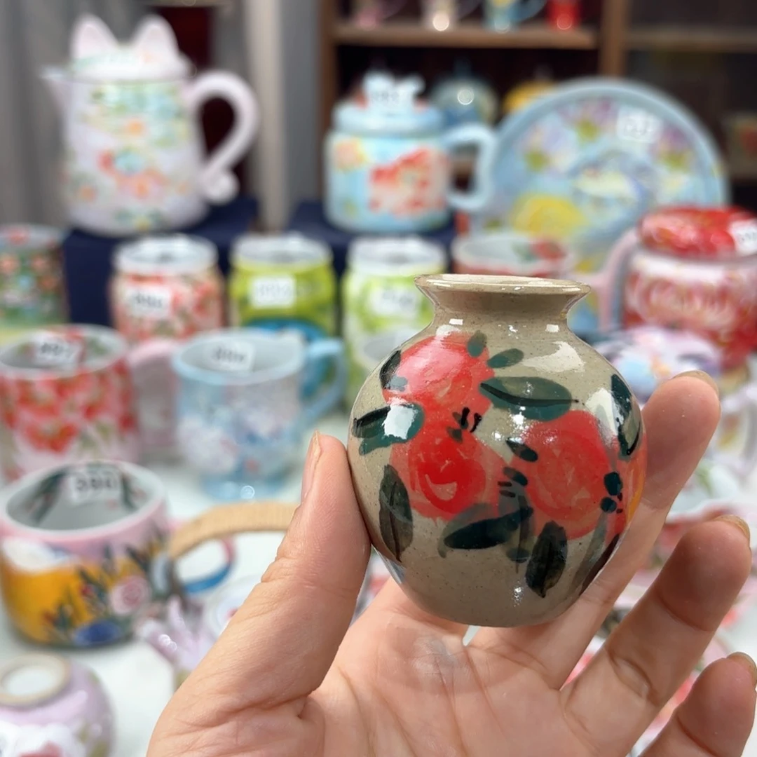 景德镇手绘高温釉下彩陶瓷茶具