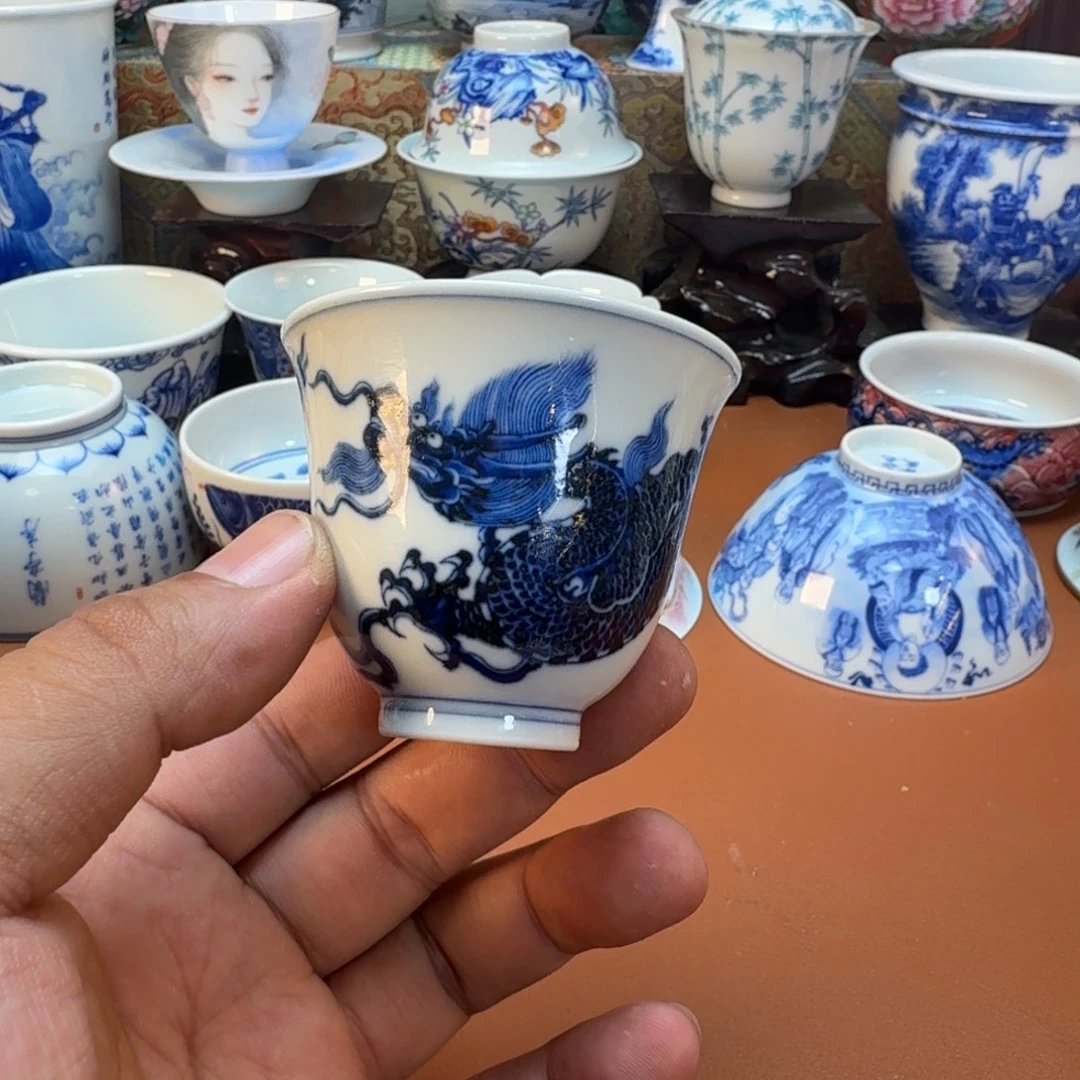 O***Q陶杯子景德镇全手工手绘陶瓷