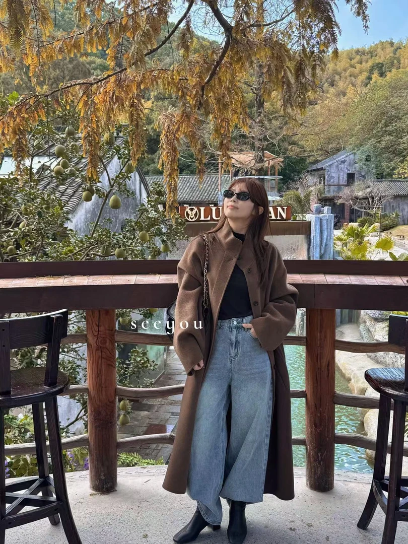 秋冬牛仔气质长款