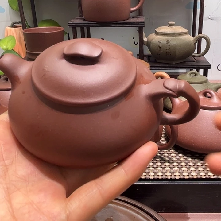 茶壶紫砂点塘紫泥简瓢160cc