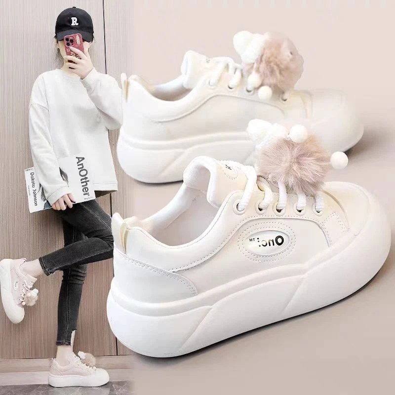 M501新款皮面厚底萌宠休闲板鞋