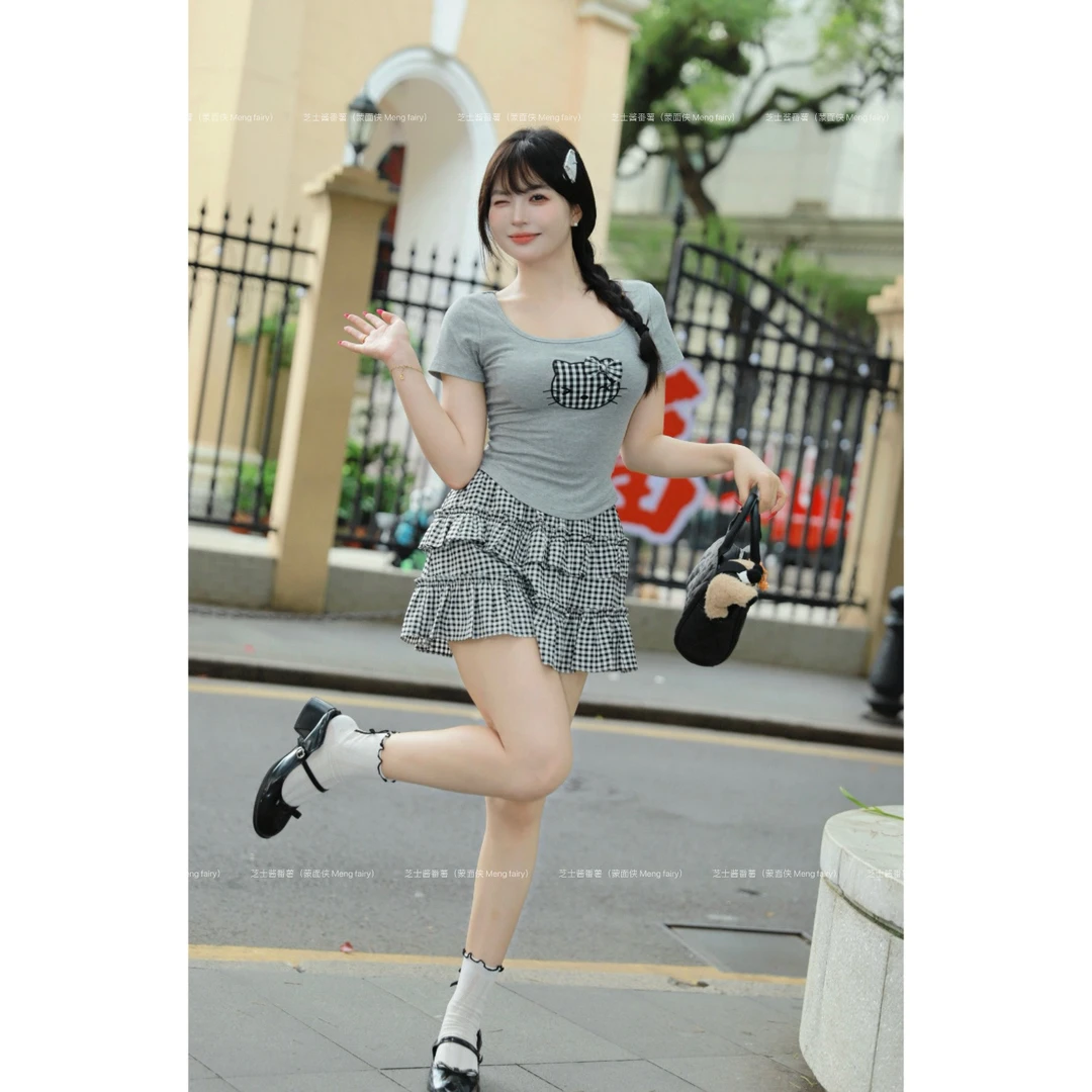 萌面侠 清清【漫画girl】甜美可爱风格衣服上衣小众女装欧若风 6051