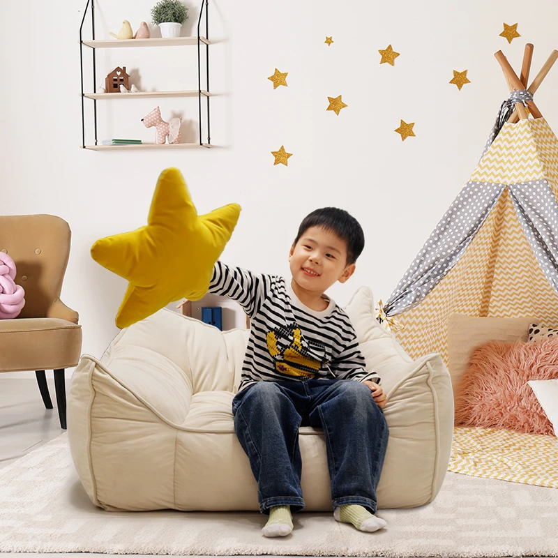 懒人单人沙发阳台客厅焦糖面包儿童可睡可躺座椅沙发网红宝宝沙发