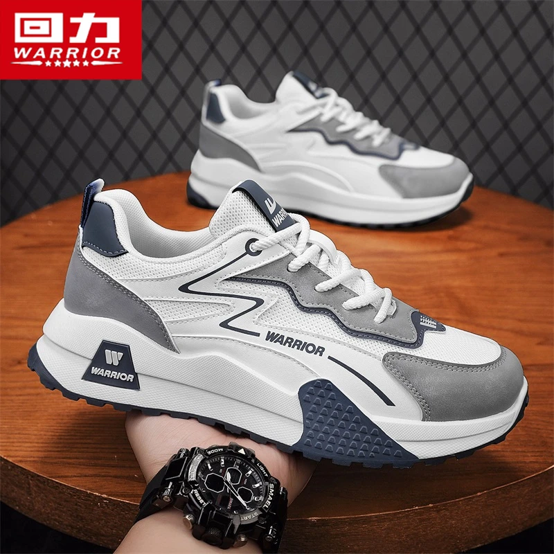 回力男鞋春季网面运动休闲鞋子男款百搭防滑跑步老爹软底透气潮鞋