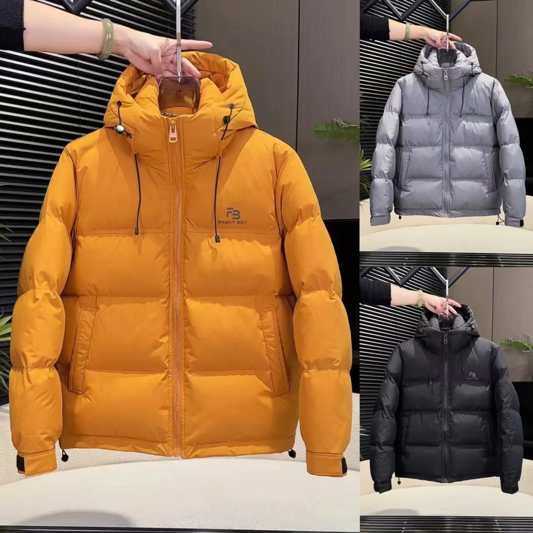 冬季简约加厚云柔棉轻量化连帽防风保暖棉服6616