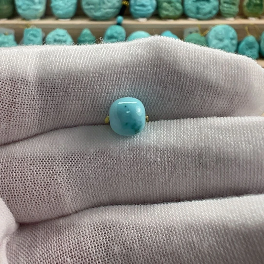 未镶嵌绿松石老型珠7x6.4mm