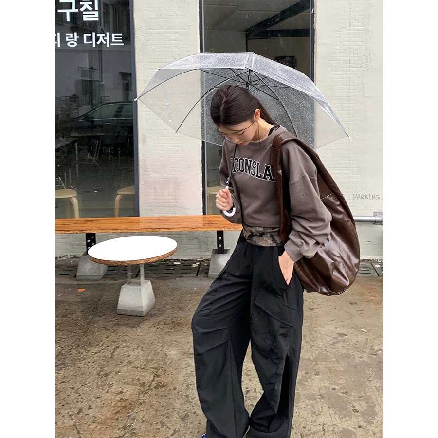 美式字母印花短款卫衣女2024秋季宽松显瘦长袖外套女143WY682