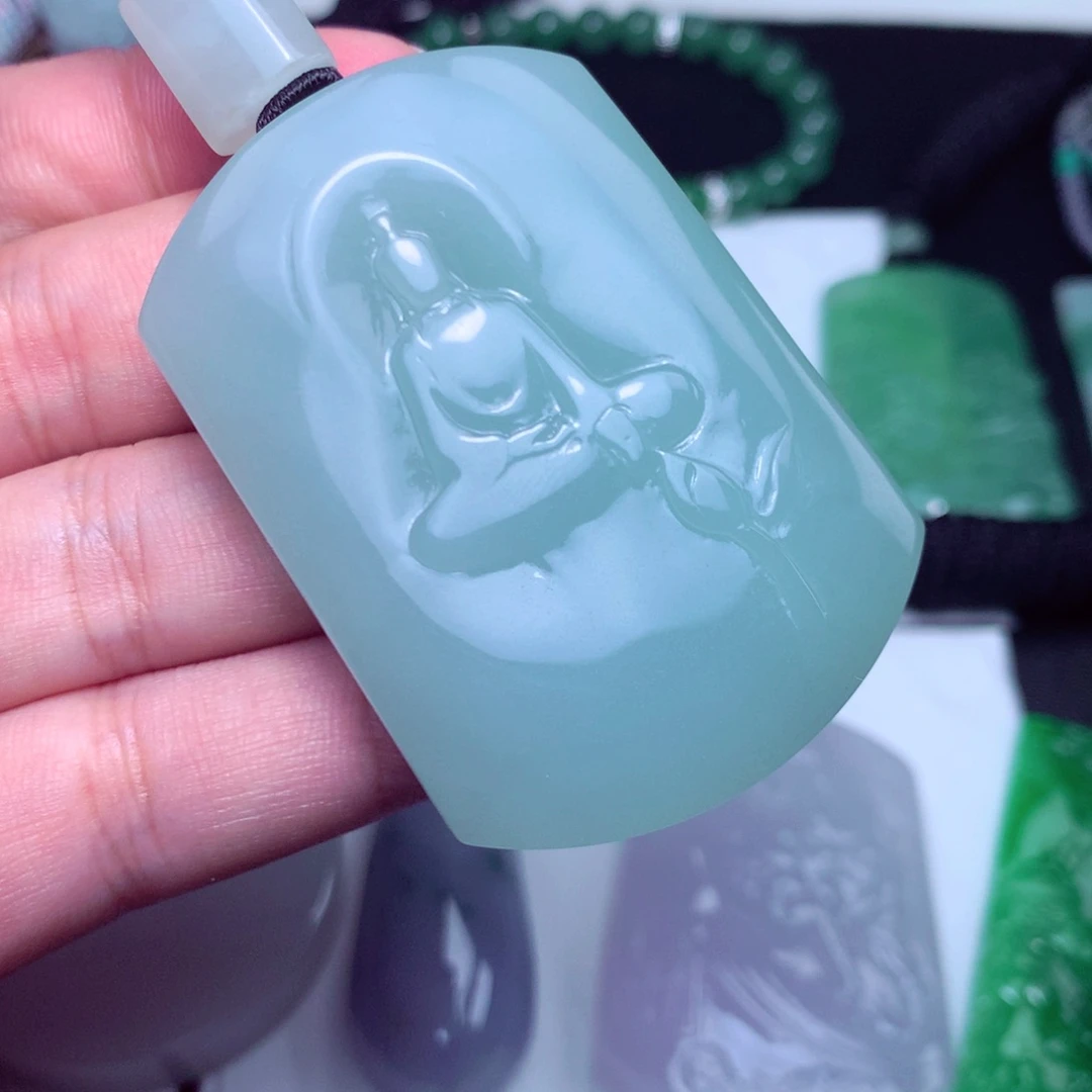 颈饰未镶嵌翡翠天然A货翡翠