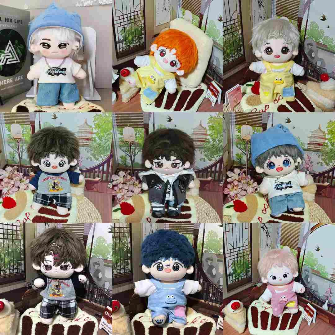 新款棉花娃娃20cm有骨裸娃明星属性有骨随机发备注留言2