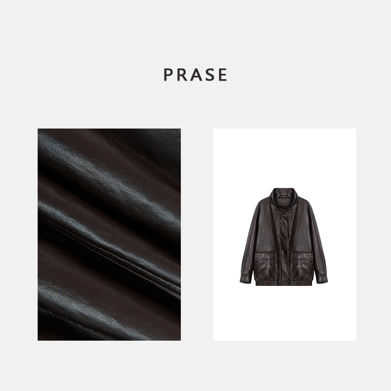 PRASE·现货【黄昏旅人】微胖轻奢设计款皮羽绒服外套PR411C02