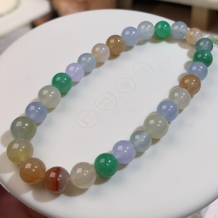 定制翡翠未镶嵌6~7+mm 冰胶多宝