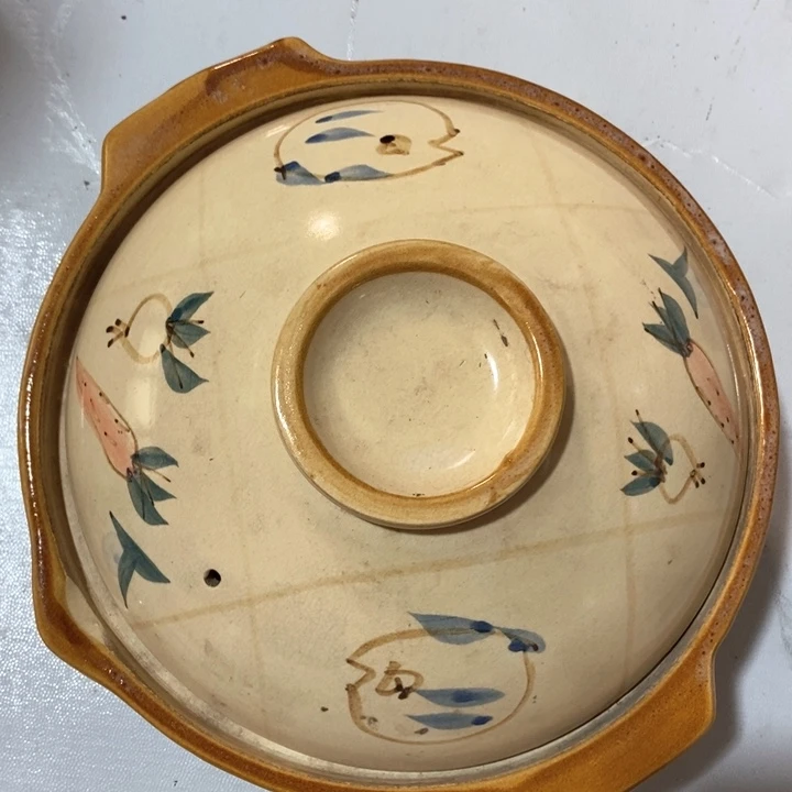 瓷片陶瓷品五厂手绘大砂锅口径24