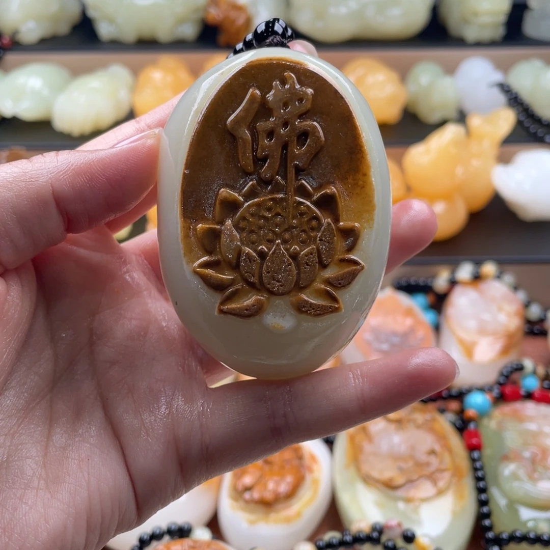 石材天然古青石手把件