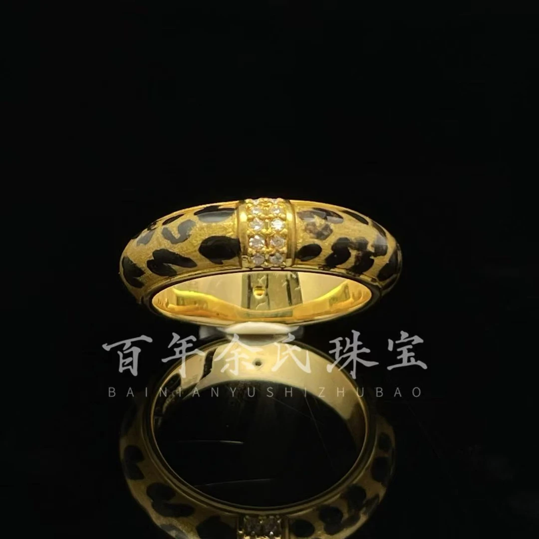 【豹纹戒】-足金时尚精致女戒固口