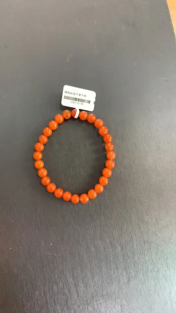 南红6mm柿子红手串
