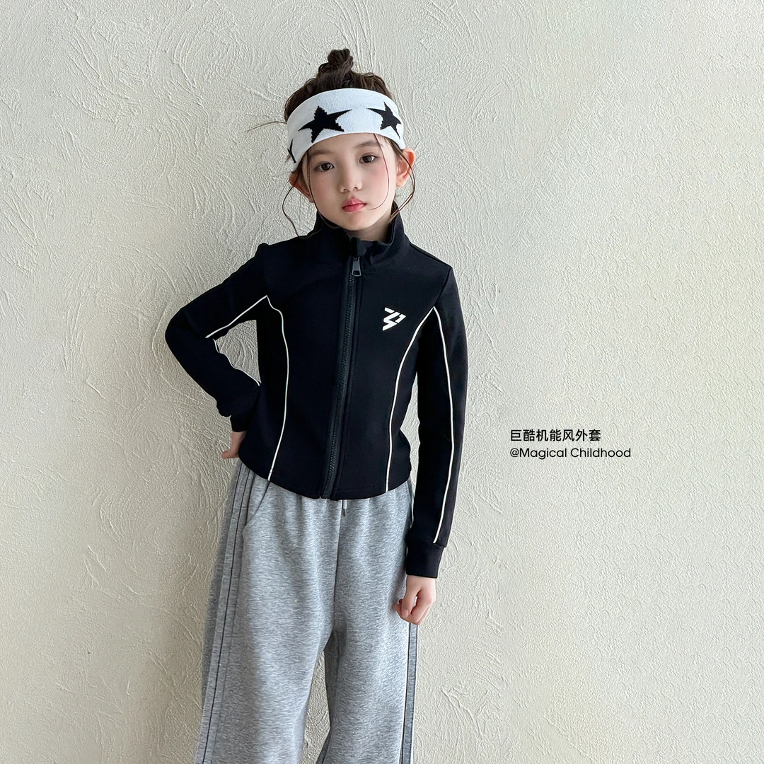 童装女童刺绣2025春秋新款儿童中小童超好看校服神器外套Q13911
