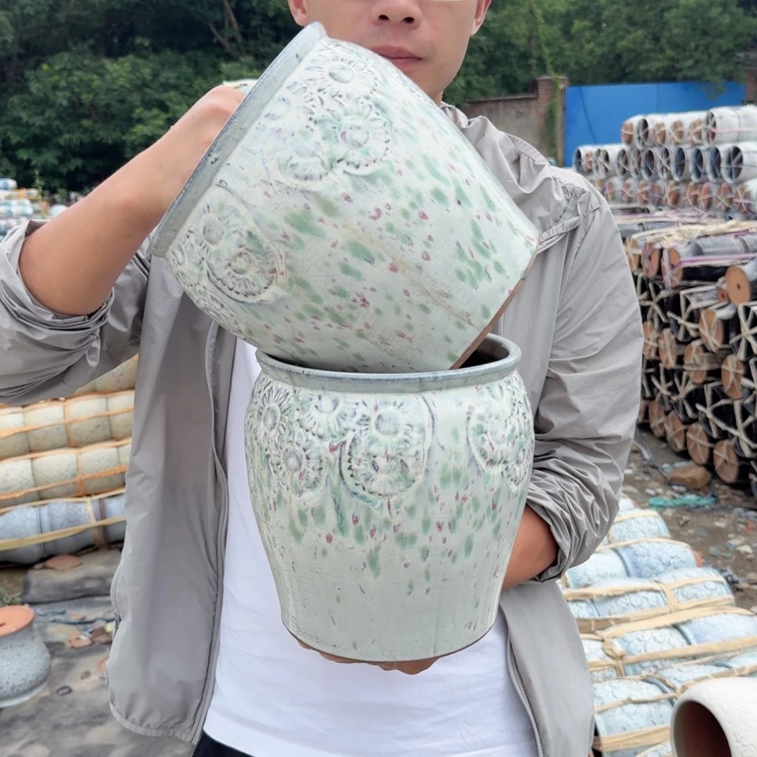 紫砂花盆瑕疵93两个两个