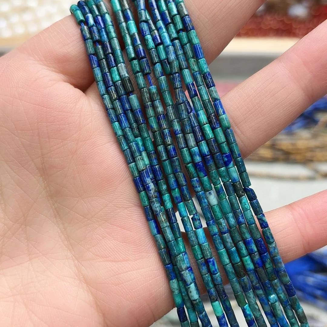 玛瑙/玉髓未镶嵌珠宝半成品24凤凰青金圆管一条