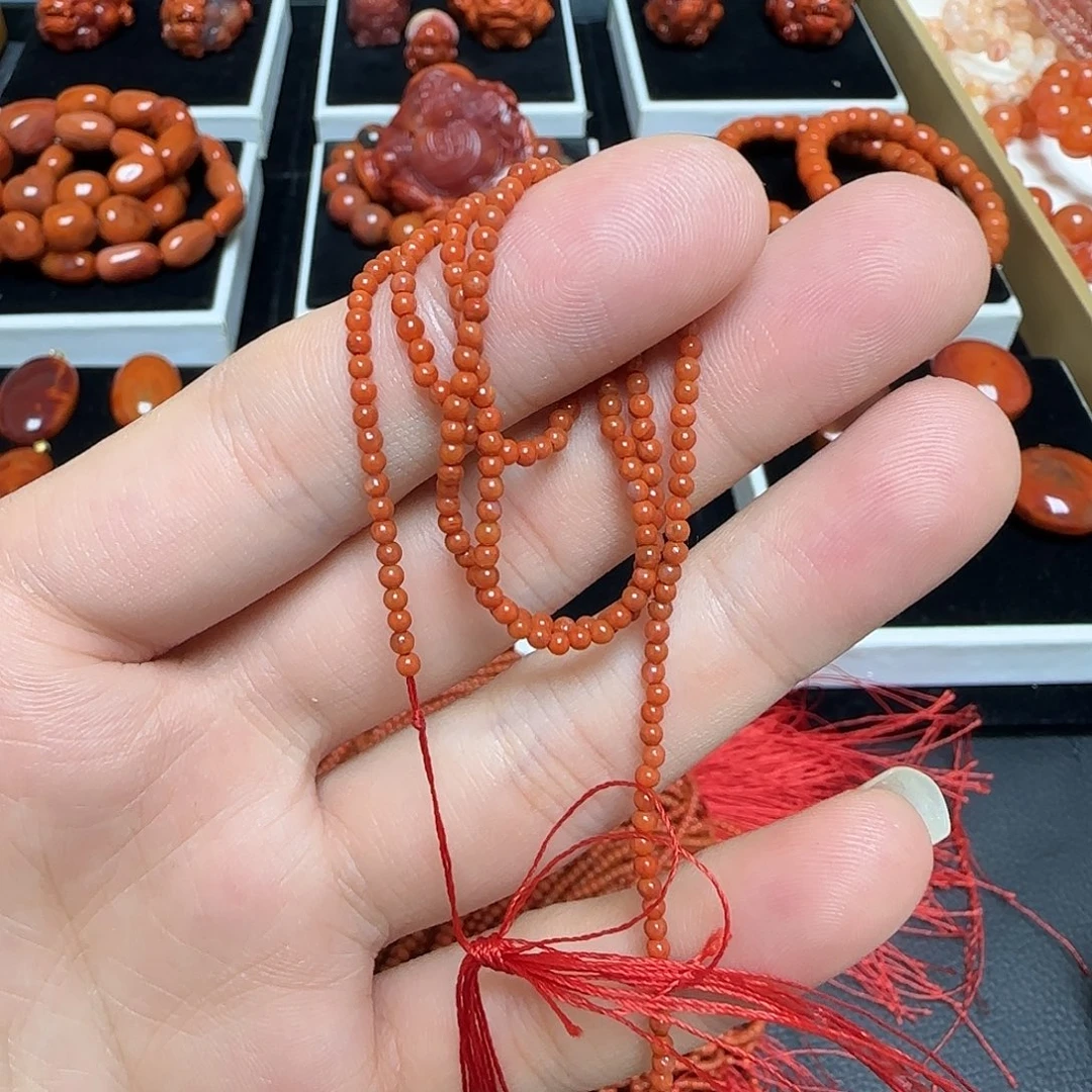 南红玛瑙未镶嵌手链
