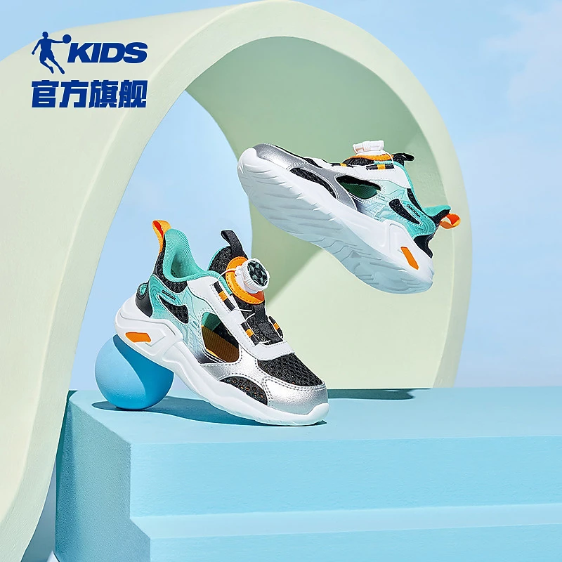 中国乔丹儿童小童男童2025夏季新款透气轻便运动鞋运动休闲鞋