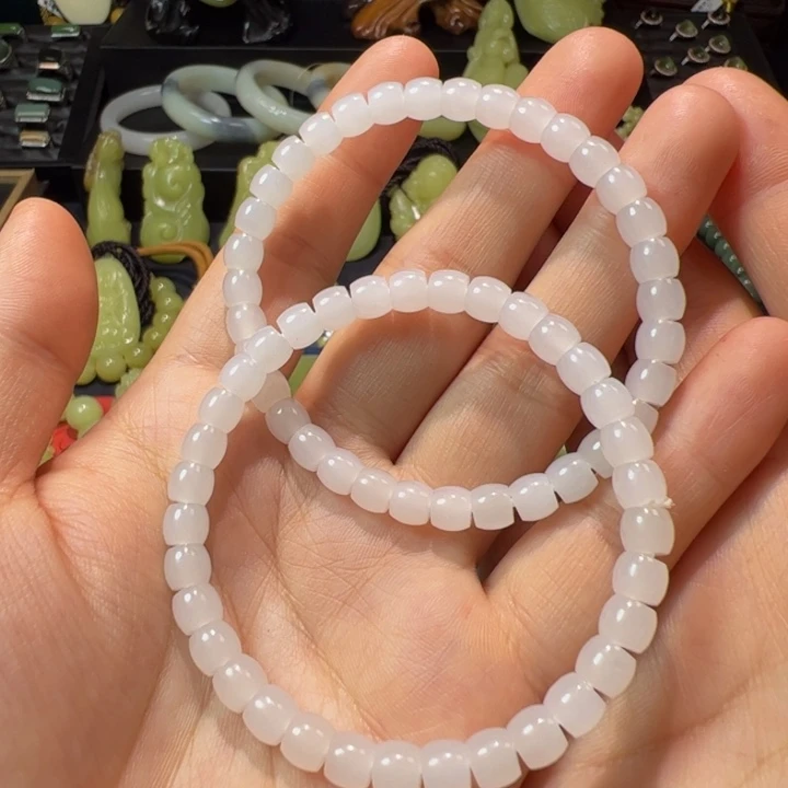 和田玉（白玉）颈饰未镶嵌拍一发一多样性发