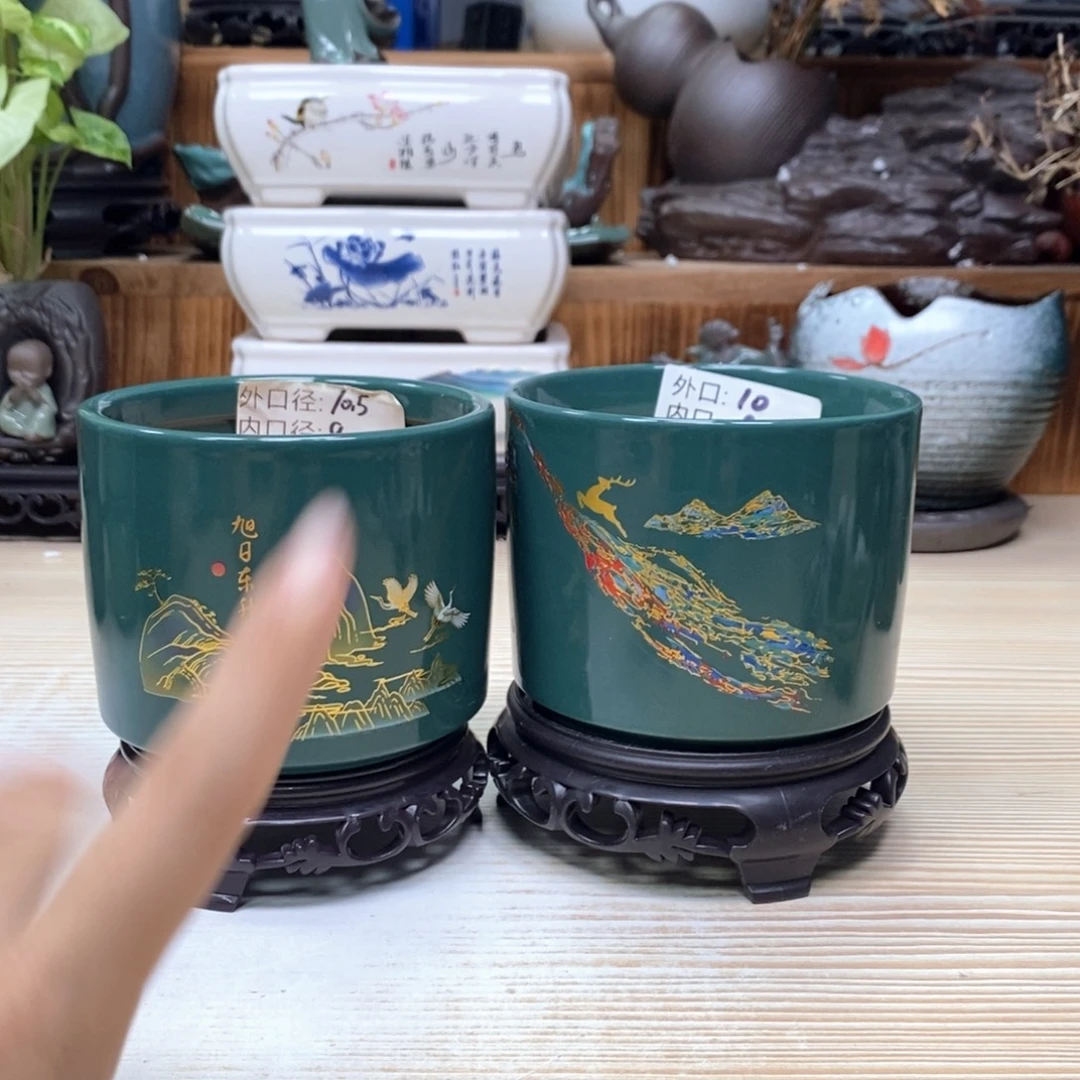 紫砂花盆陶瓷艺术花盆陶瓷
